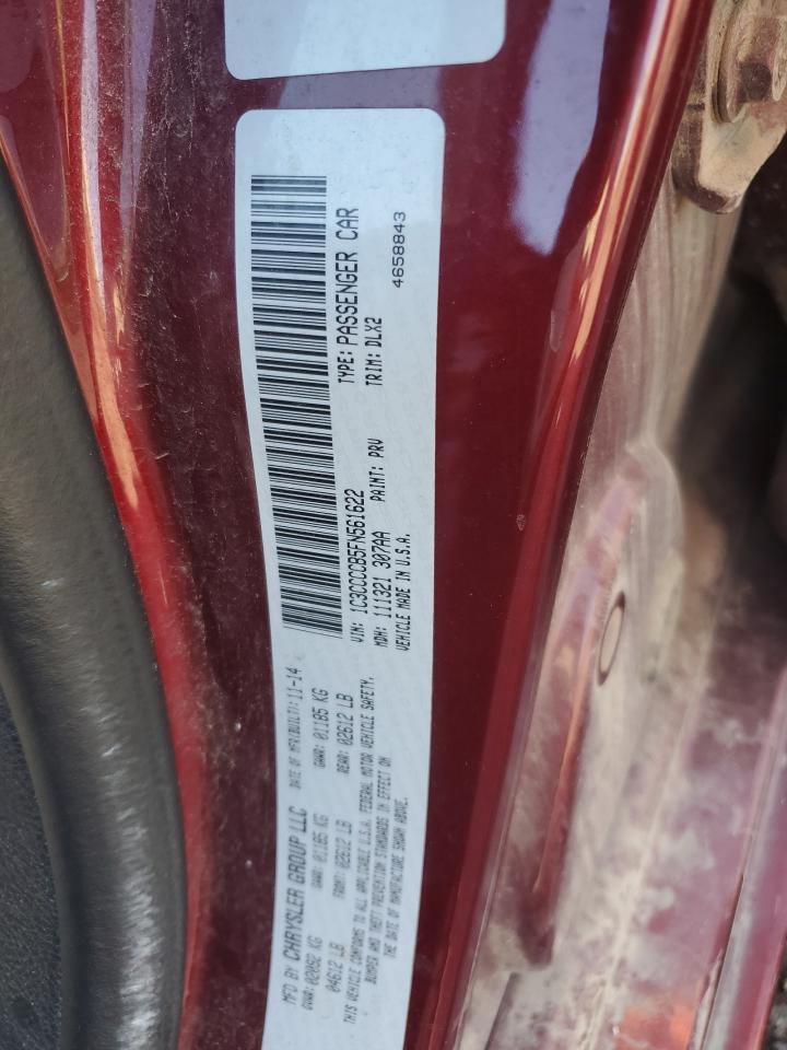 2015 Chrysler 200 C VIN: 1C3CCCCB5FN561622 Lot: 81822605