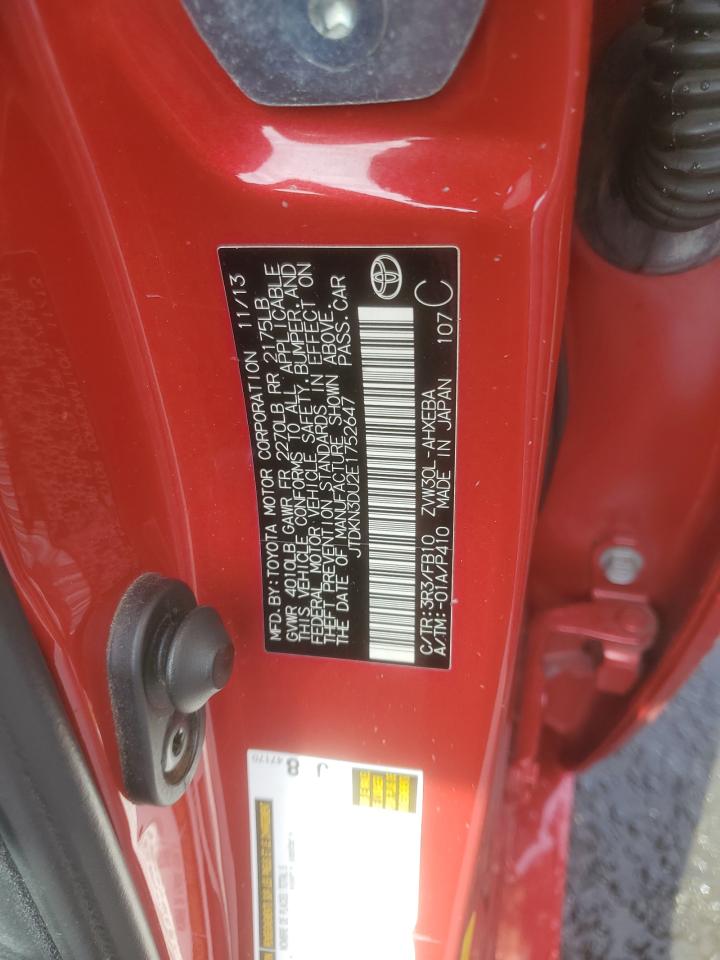 2014 Toyota Prius VIN: JTDKN3DU2E1752647 Lot: 80785575