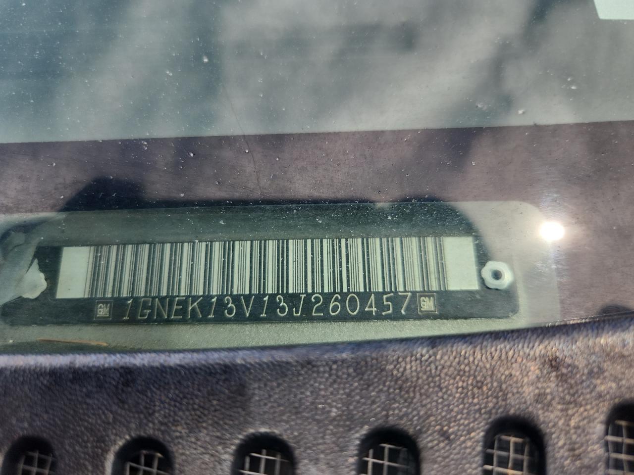 2003 Chevrolet Tahoe K1500 VIN: 1GNEK13V13J260457 Lot: 80147635