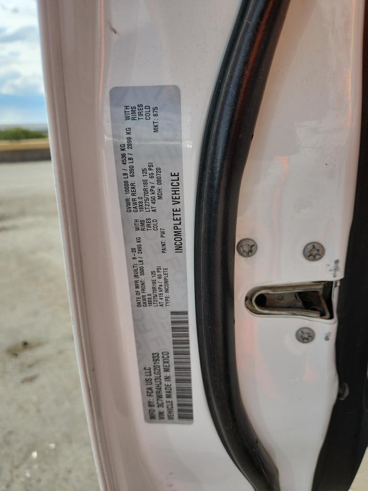 2020 Ram 2500 Tradesman VIN: 3C7WR4HJ3LG201933 Lot: 71770795