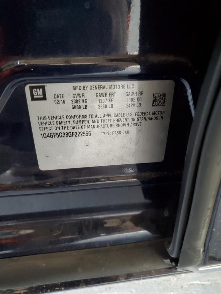 2016 Buick Lacrosse Premium VIN: 1G4GF5G38GF222556 Lot: 81507795