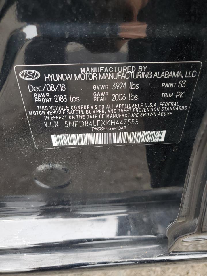 2019 Hyundai Elantra Sel VIN: 5NPD84LFXKH447555 Lot: 81755385