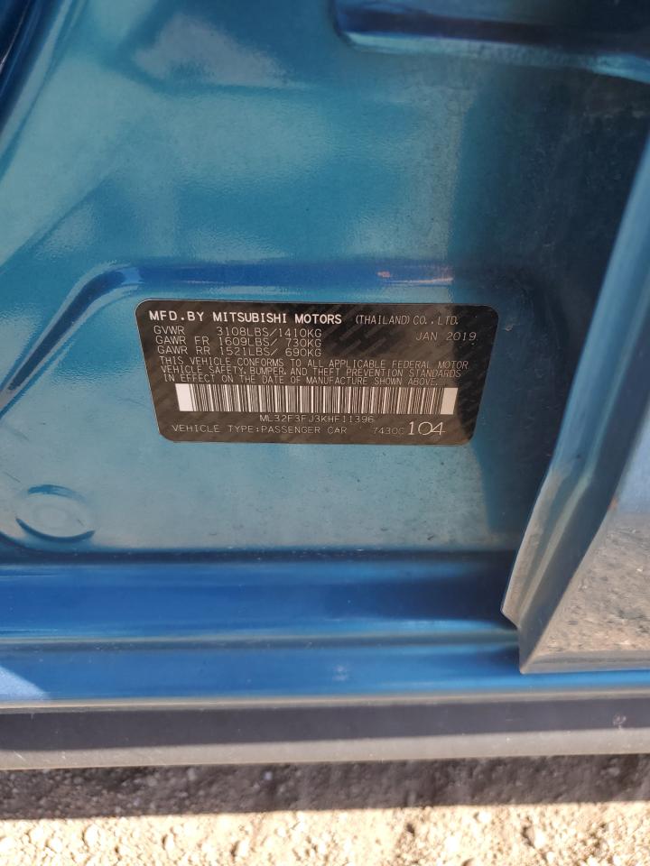 2019 Mitsubishi Mirage G4 Es VIN: ML32F3FJ3KHF11396 Lot: 84370025