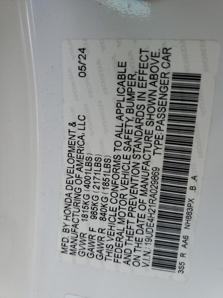 2024 Acura Integra VIN: 19UDE4H21RA029869 Lot: 81478655