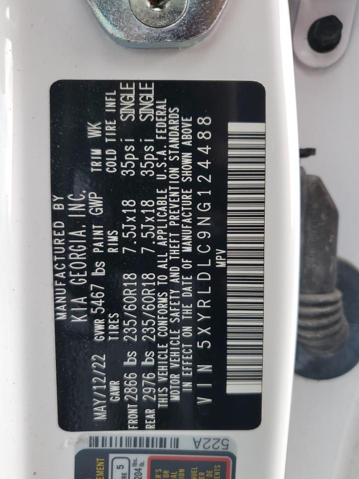 2022 Kia Sorento S VIN: 5XYRLDLC9NG124488 Lot: 84391775