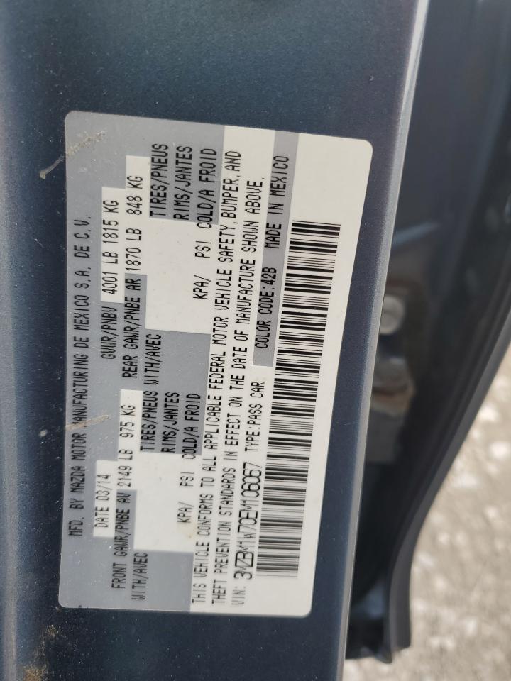 2014 Mazda 3 Grand Touring VIN: 3MZBM1W70EM106067 Lot: 81386235