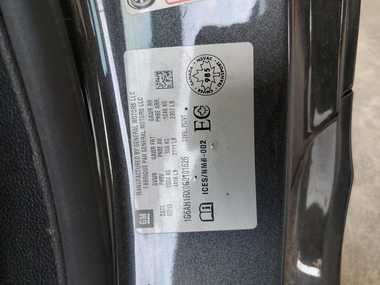 2016 Cadillac Ats Luxury VIN: 1G6AH1RX8G0101626 Lot: 72061595