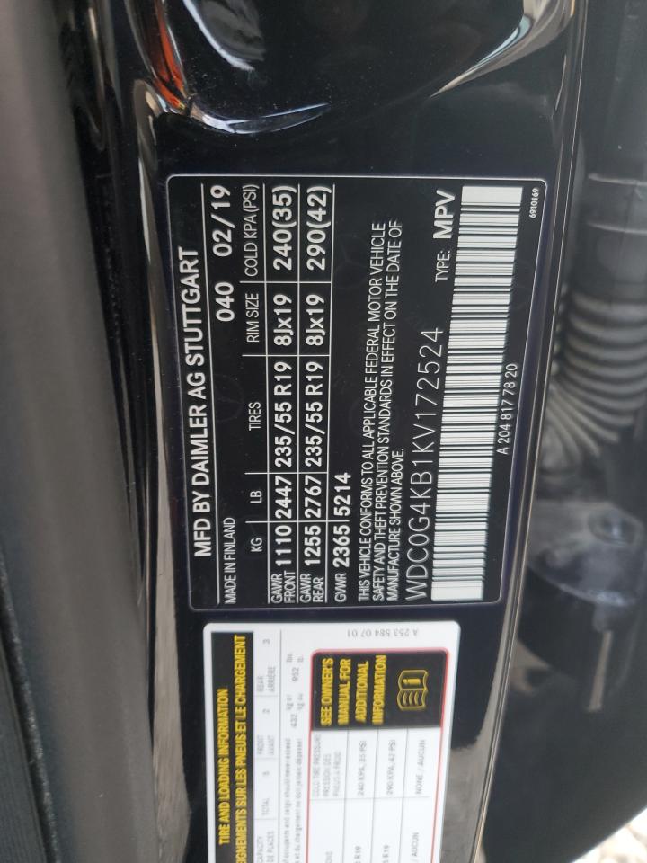 2019 Mercedes-Benz Glc 300 4Matic VIN: WDC0G4KB1KV172524 Lot: 72099815