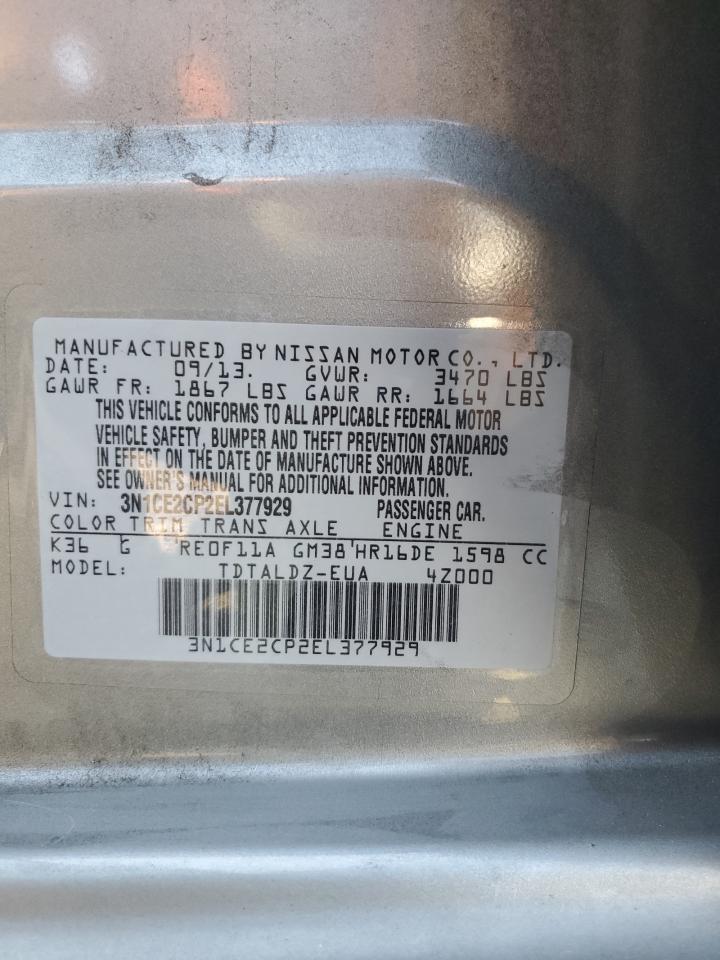 2014 Nissan Versa Note S VIN: 3N1CE2CP2EL377929 Lot: 82089815