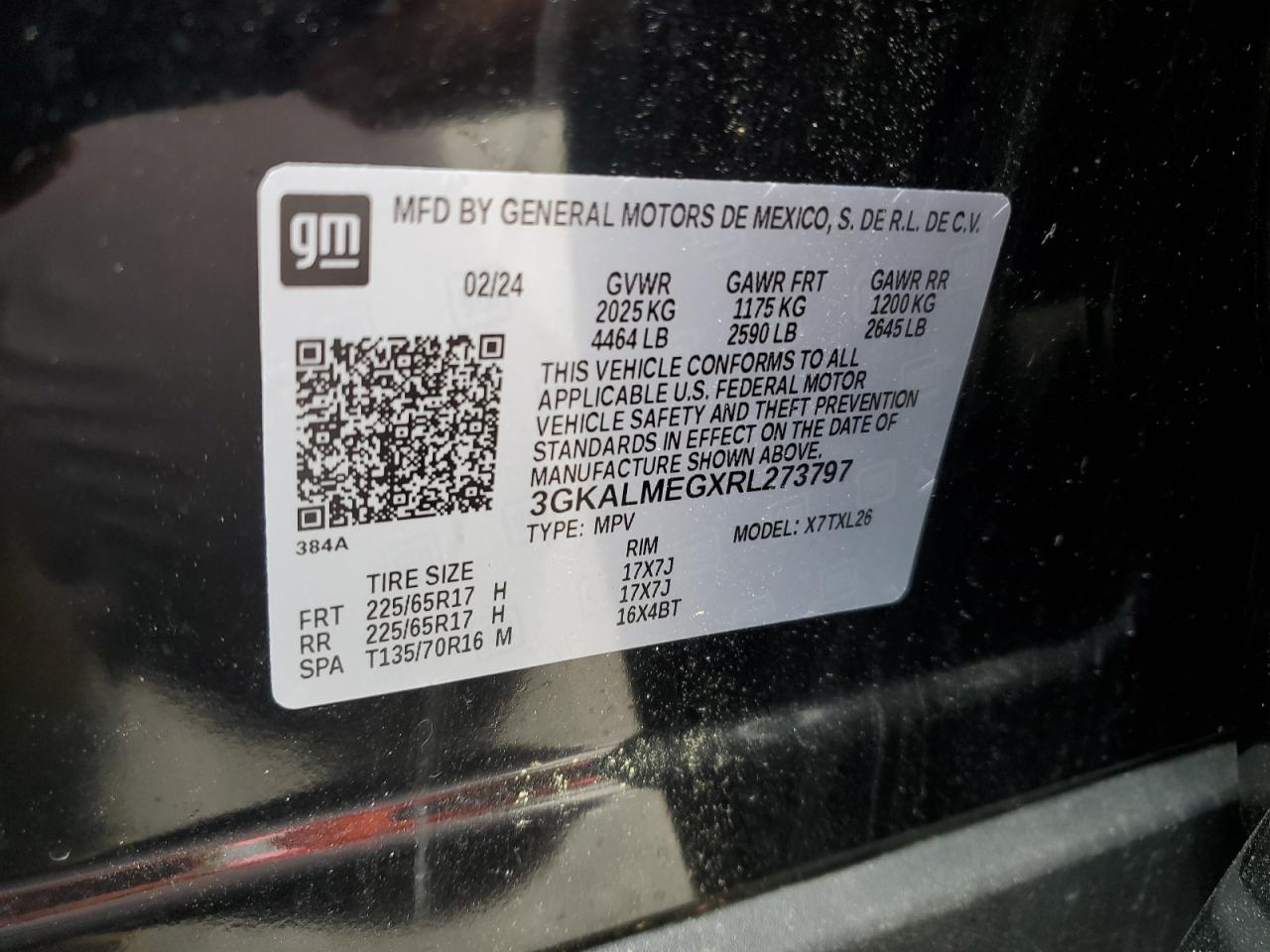 2024 GMC Terrain Sle VIN: 3GKALMEGXRL273797 Lot: 80350965