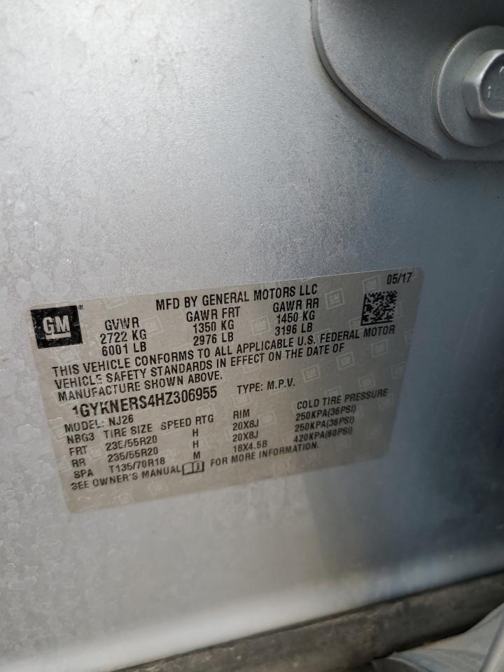 2017 Cadillac Xt5 Premium Luxury VIN: 1GYKNERS4HZ306955 Lot: 71972845