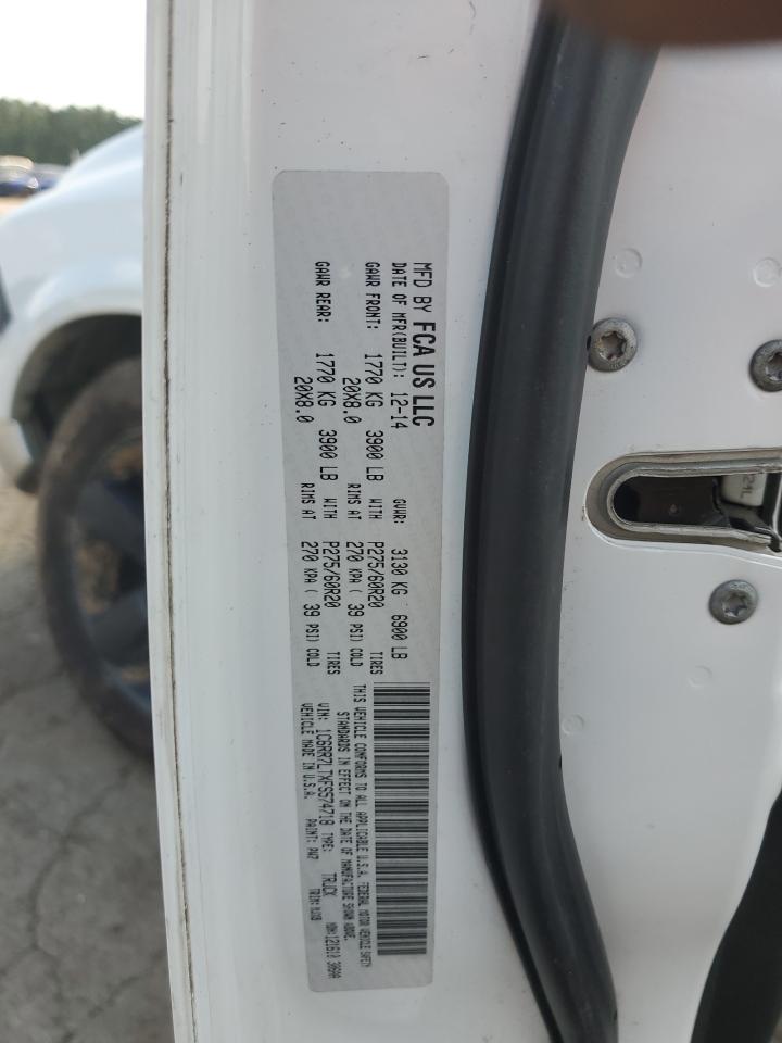 2015 Ram 1500 Slt VIN: 1C6RR7LTXFS574718 Lot: 71189155