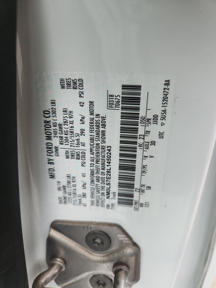 2020 Ford Transit Connect Xl VIN: NM0LS7E28L1450243 Lot: 81769105