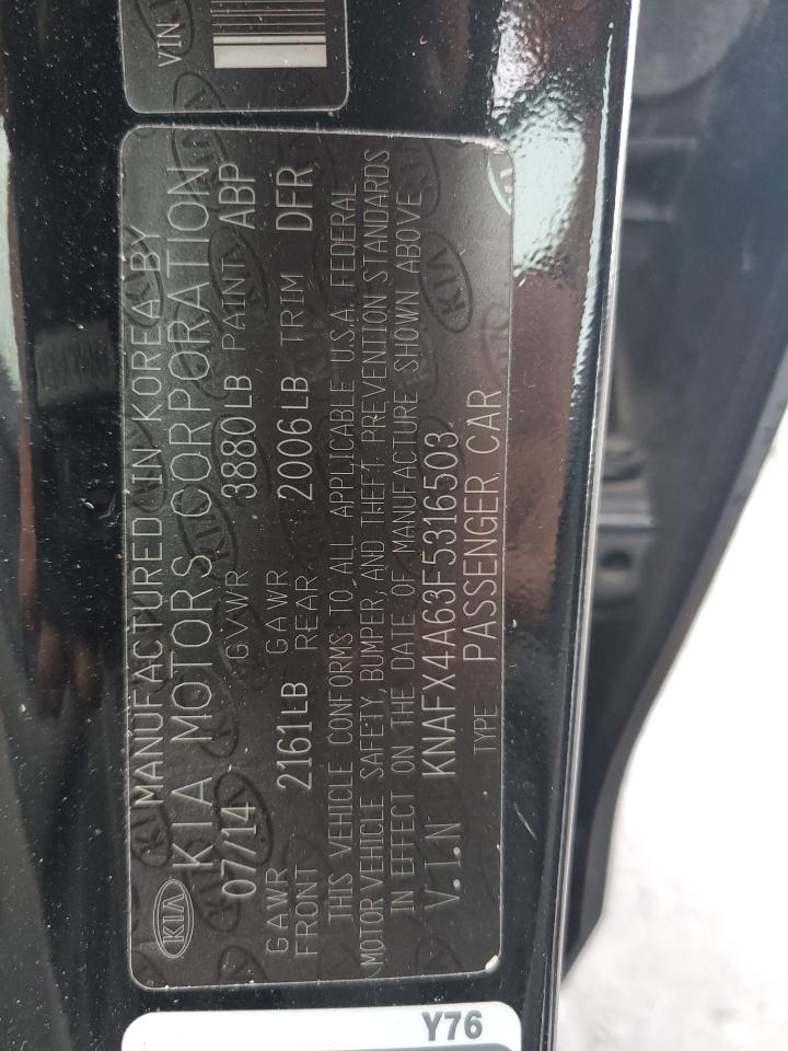 2015 Kia Forte Lx VIN: KNAFX4A63F5316503 Lot: 80097045