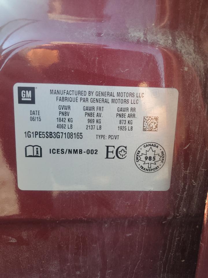 2016 Chevrolet Cruze Limited Lt VIN: 1G1PE5SB3G7108165 Lot: 84599915