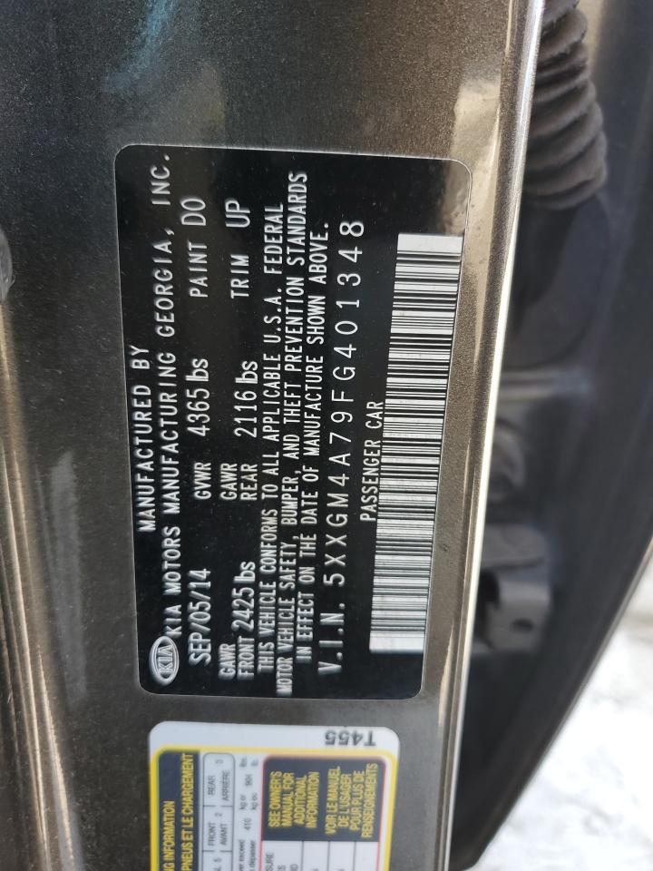 2015 Kia Optima Lx VIN: 5XXGM4A79FG401348 Lot: 80371845