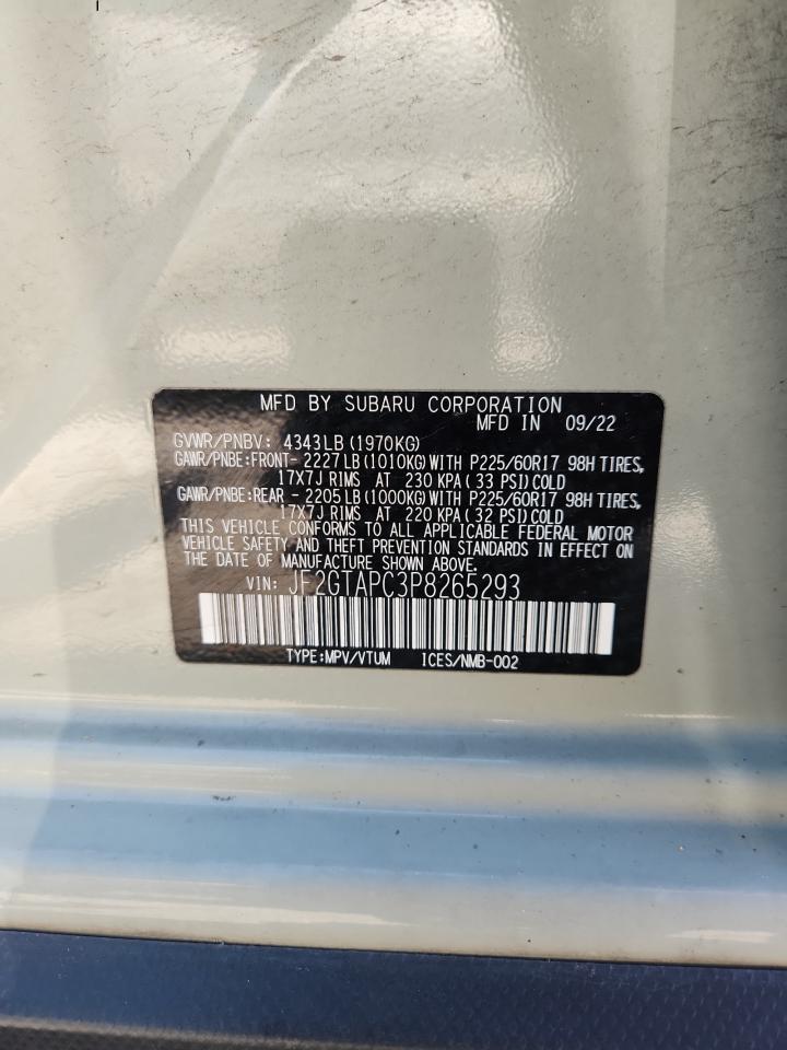 2023 Subaru Crosstrek Premium VIN: JF2GTAPC3P8265293 Lot: 80583605