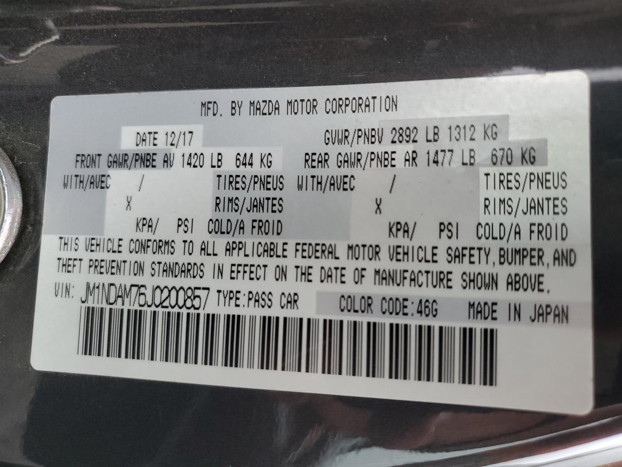 2018 Mazda Mx-5 Miata Grand Touring VIN: JM1NDAM76J0200857 Lot: 80315645