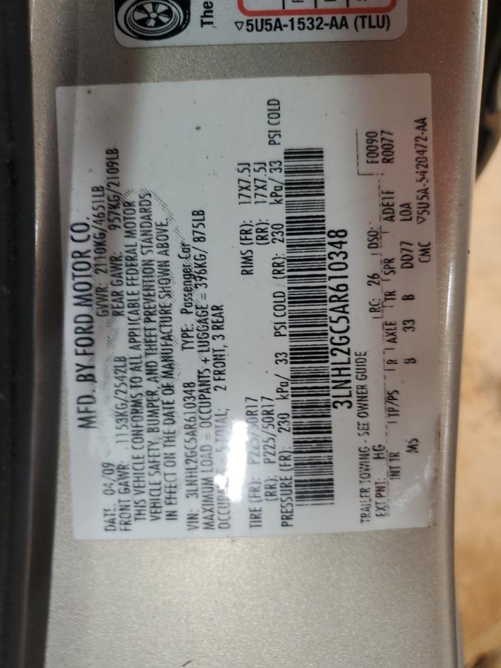 2010 Lincoln Mkz VIN: 3LNHL2GC5AR610348 Lot: 81887445