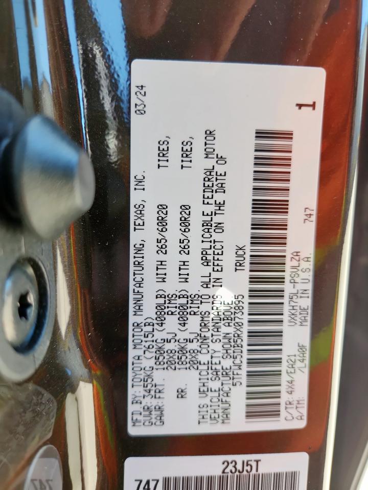 2024 Toyota Tundra Crewmax Limited VIN: 5TFWC5DB5RX073895 Lot: 82114015