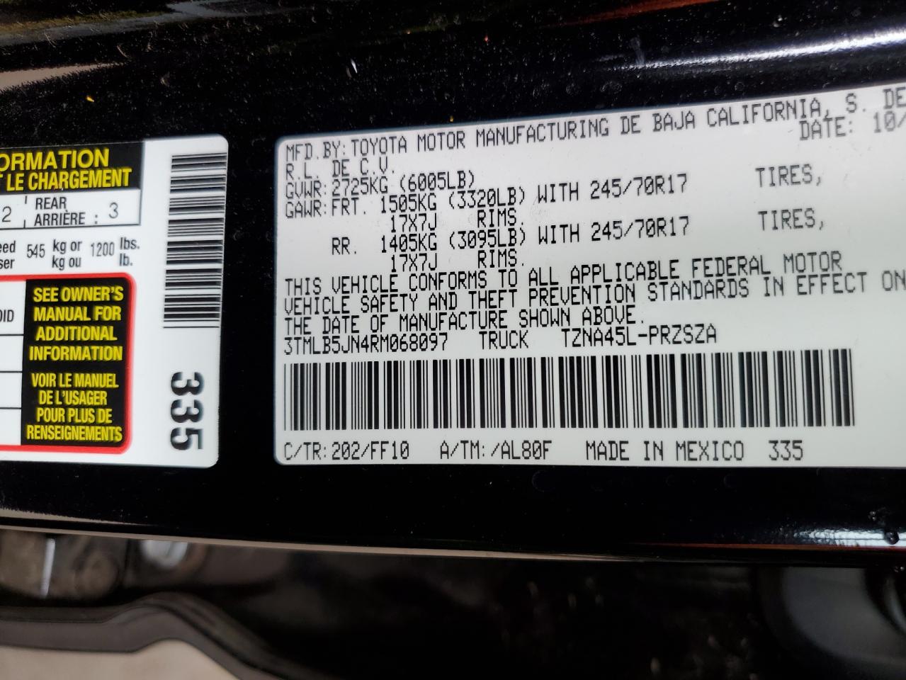 2024 Toyota Tacoma Double Cab VIN: 3TMLB5JN4RM068097 Lot: 81422325