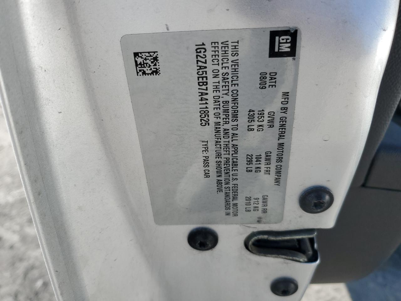 2010 Pontiac G6 VIN: 1G2ZA5EB7A4118525 Lot: 80744395