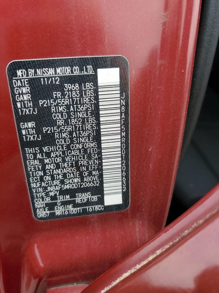 2013 Nissan Juke S VIN: JN8AF5MR0DT206632 Lot: 80561115