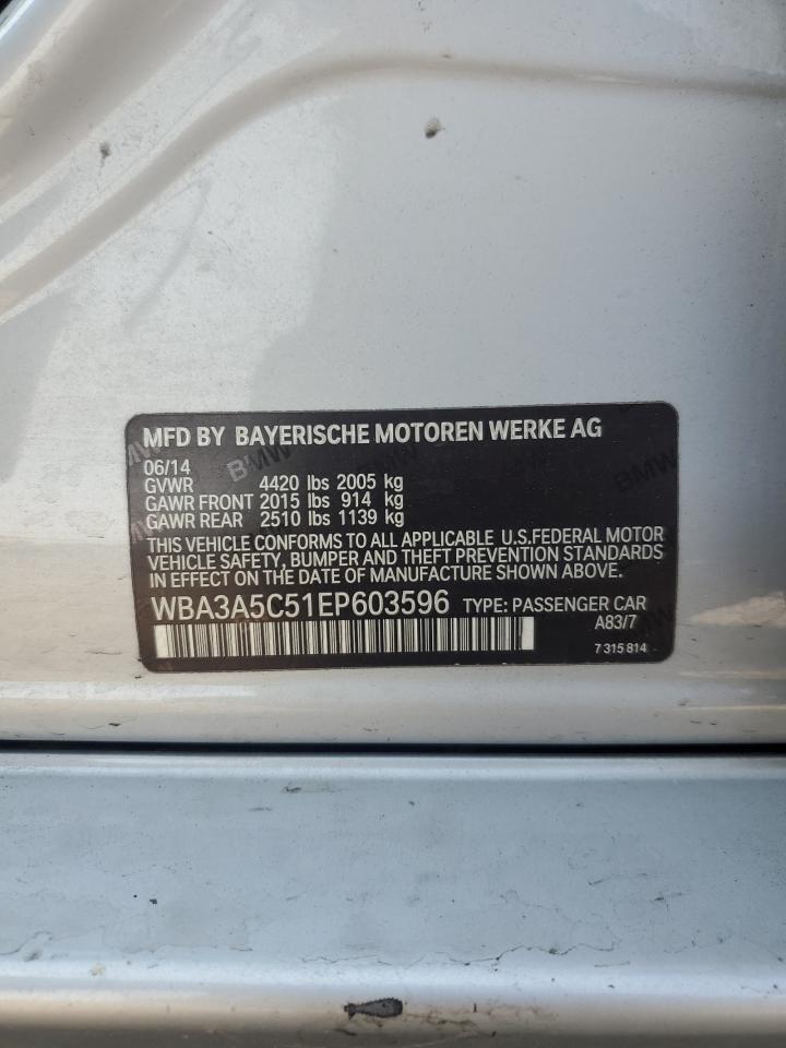 2014 BMW 328 I VIN: WBA3A5C51EP603596 Lot: 80435475