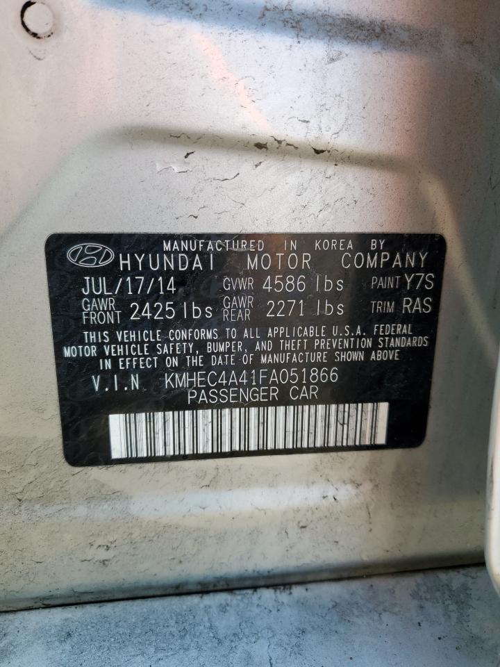 2015 Hyundai Sonata Hybrid VIN: KMHEC4A41FA051866 Lot: 81225105