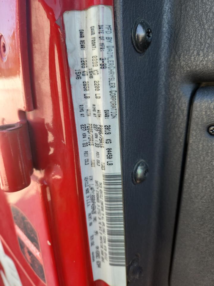 1999 Jeep Wrangler / Tj Sport VIN: 1J4FY19S8XP458426 Lot: 71040775