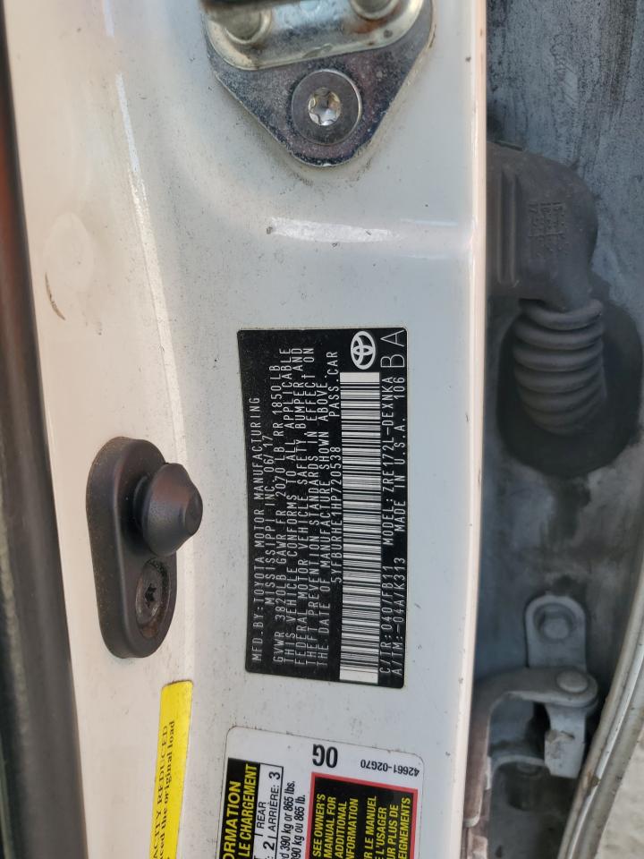 2017 Toyota Corolla L VIN: 5YFBURHE1HP720538 Lot: 81766555