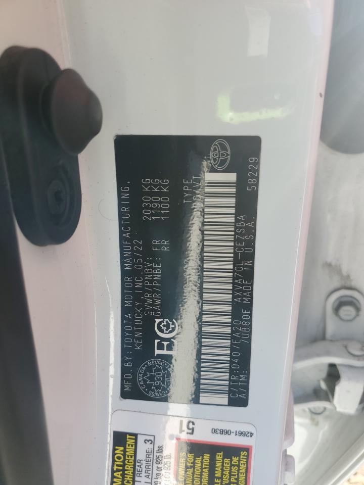 2022 Toyota Camry Se VIN: 4T1G11AK2NU696387 Lot: 84586065