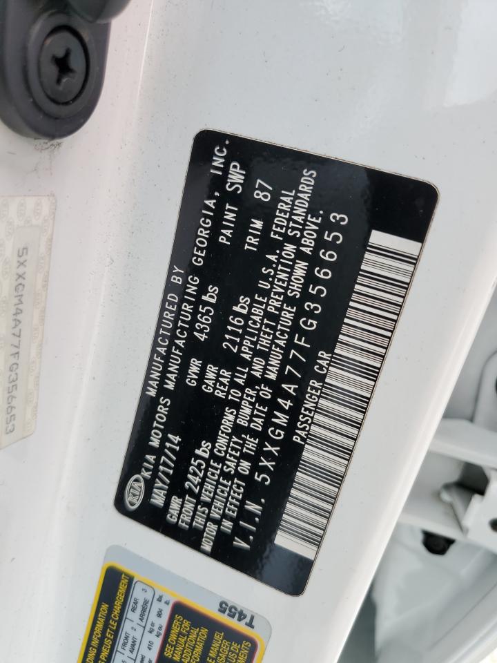 2015 Kia Optima Lx VIN: 5XXGM4A77FG356653 Lot: 81728255