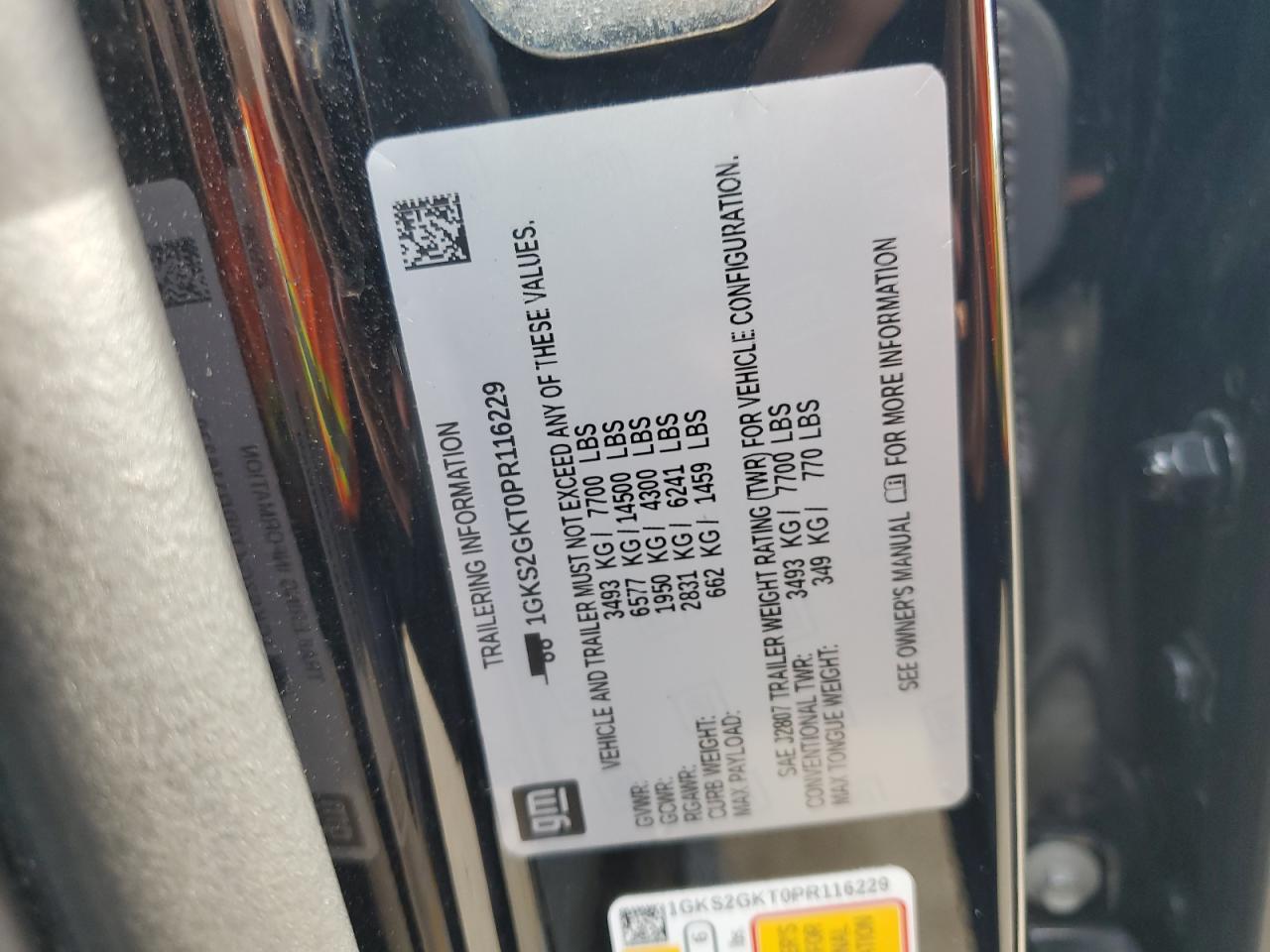 2023 GMC Yukon Xl K1500 Slt VIN: 1GKS2GKT0PR116229 Lot: 71211005