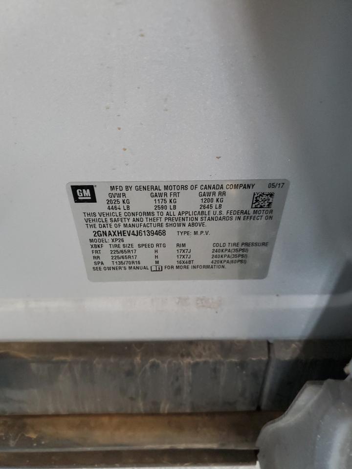 2018 Chevrolet Equinox Ls VIN: 2GNAXHEV4J6139468 Lot: 82106645