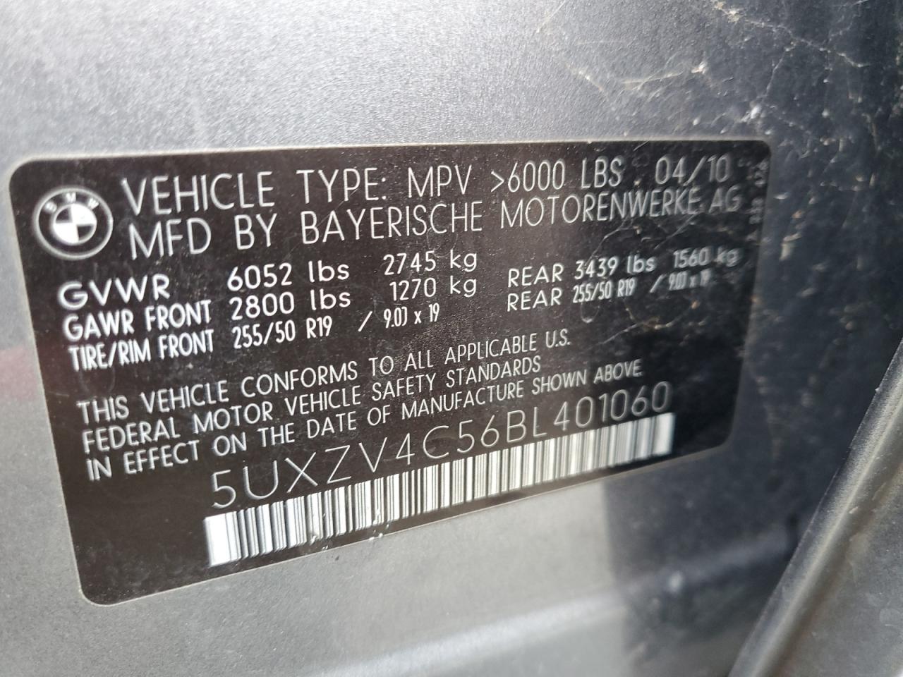 2011 BMW X5 xDrive35I VIN: 5UXZV4C56BL401060 Lot: 82143965