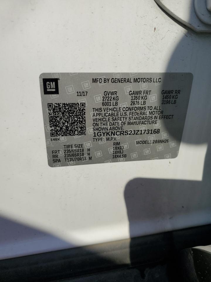 2018 Cadillac Xt5 Luxury VIN: 1GYKNCRS2JZ173168 Lot: 81270875