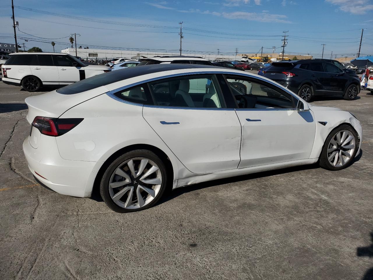 2020 Tesla Model 3 white null electric 5YJ3E1EAXLF806858 photo #4