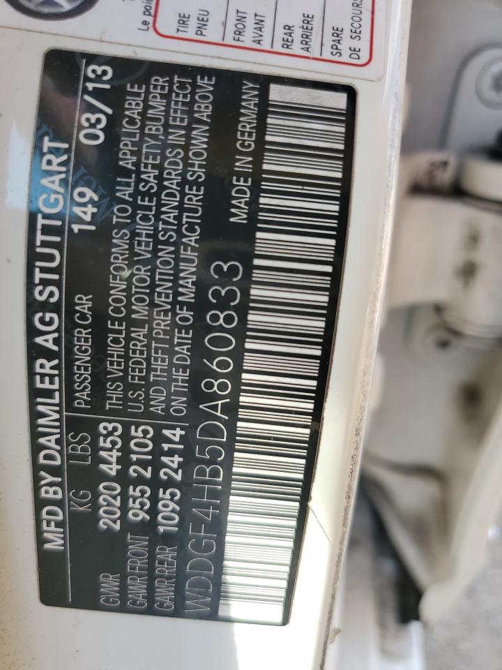 2013 Mercedes-Benz C 250 VIN: WDDGF4HB5DA860833 Lot: 82089705