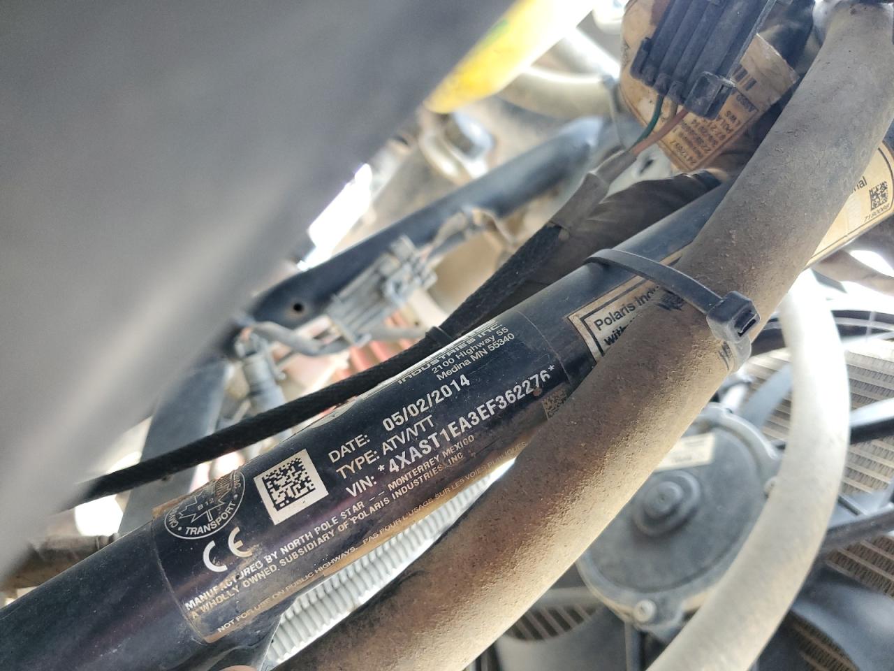 2014 Polaris Rzr 1000 Xp Eps VIN: 4XAST1EA3EF362276 Lot: 54496355