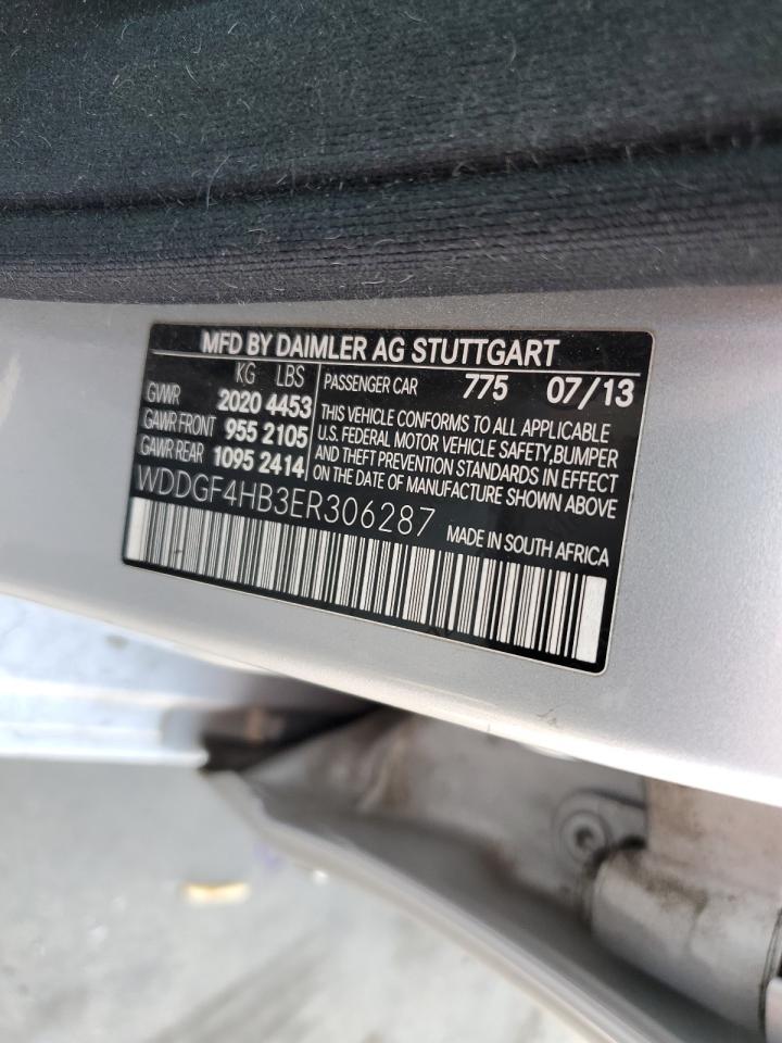 2014 Mercedes-Benz C 250 VIN: WDDGF4HB3ER306287 Lot: 71407035