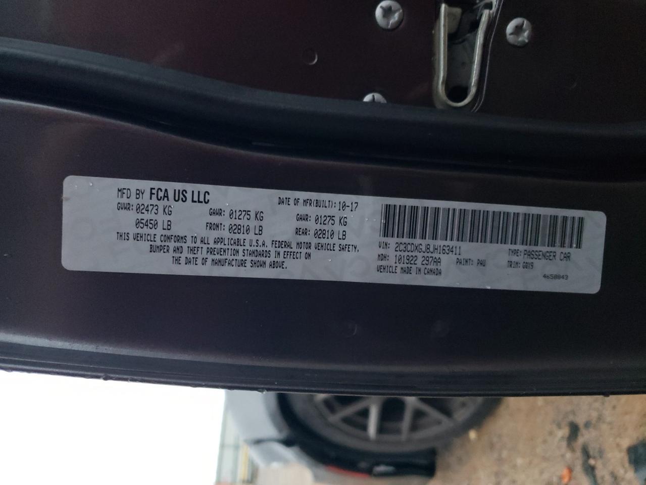 2018 Dodge Charger R/T 392 VIN: 2C3CDXGJ8JH163411 Lot: 80880215