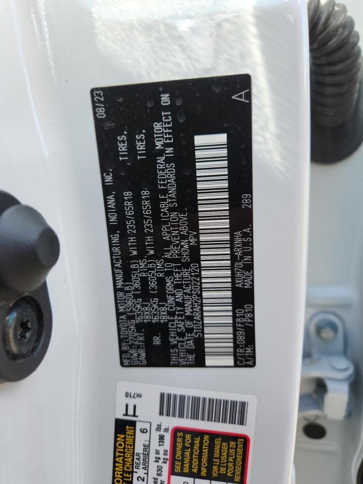 2023 Toyota Highlander Hybrid Le VIN: 5TDZARAH2PS022120 Lot: 84064675