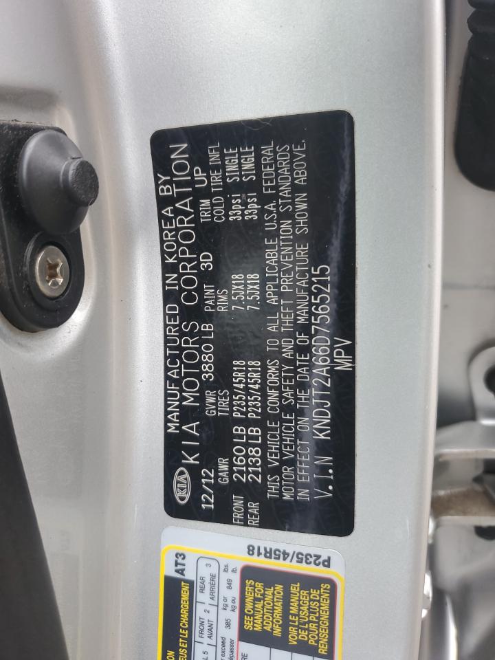 2013 Kia Soul + VIN: KNDJT2A66D7565215 Lot: 80991405