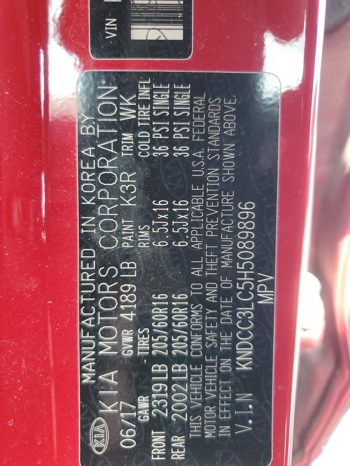 2017 Kia Niro Ex VIN: KNDCC3LC5H5089896 Lot: 71559105