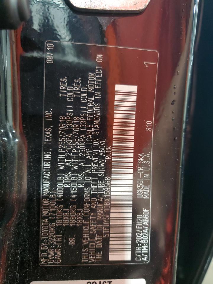 2011 Toyota Tundra Double Cab Sr5 VIN: 5TFUY5F10BX159568 Lot: 80479755