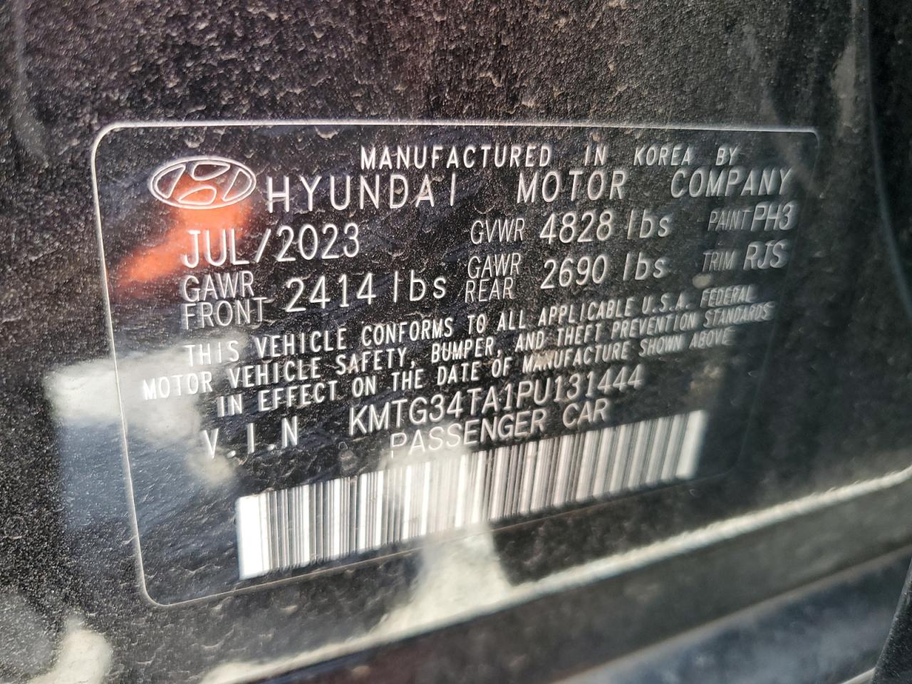 2023 Genesis G70 Base VIN: KMTG34TA1PU131444 Lot: 80374345