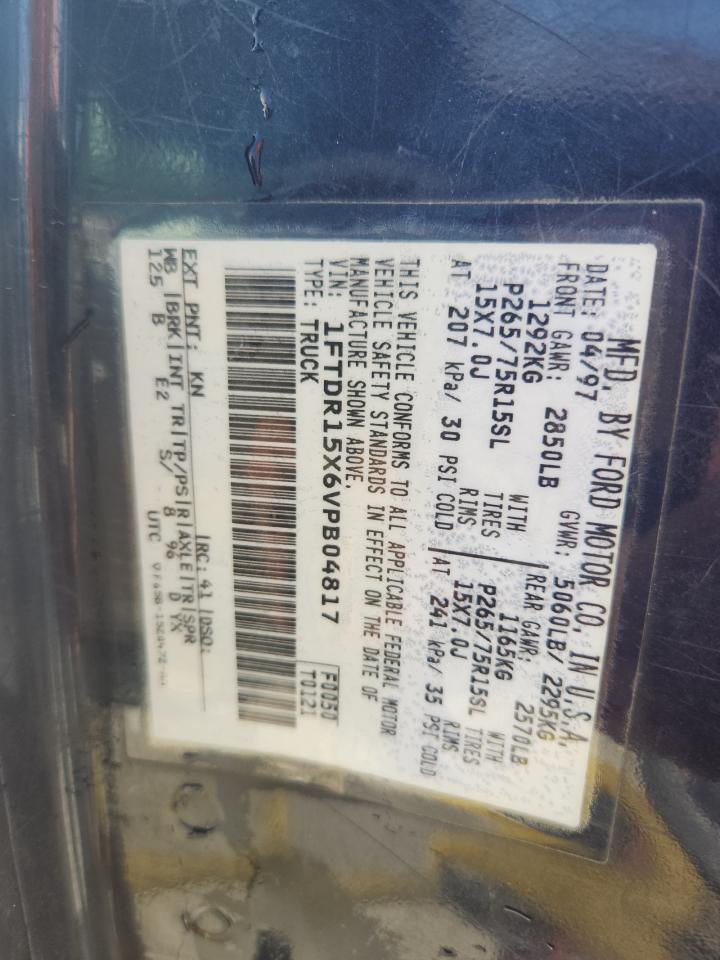 1997 Ford Ranger Super Cab VIN: 1FTDR15X6VPB04817 Lot: 71726015