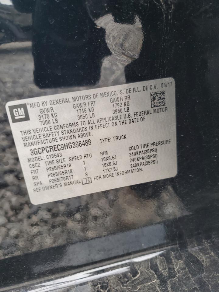 2017 Chevrolet Silverado C1500 Lt VIN: 3GCPCREC9HG398488 Lot: 81647795