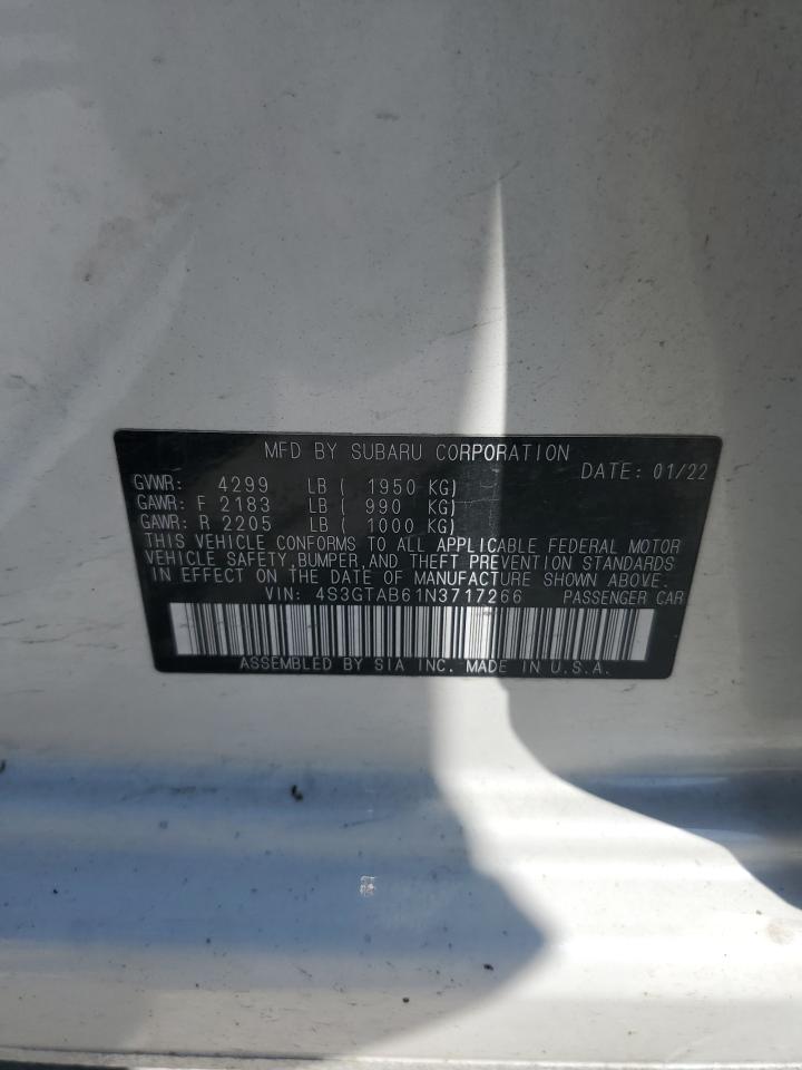 2022 Subaru Impreza VIN: 4S3GTAB61N3717266 Lot: 81025435